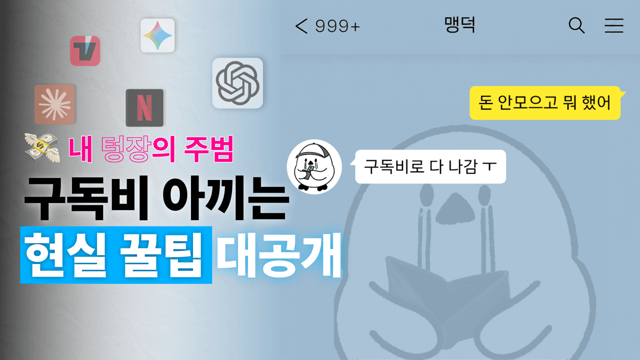 내 텅장의 주범, 구독료 아끼는 꿀팁 대공개